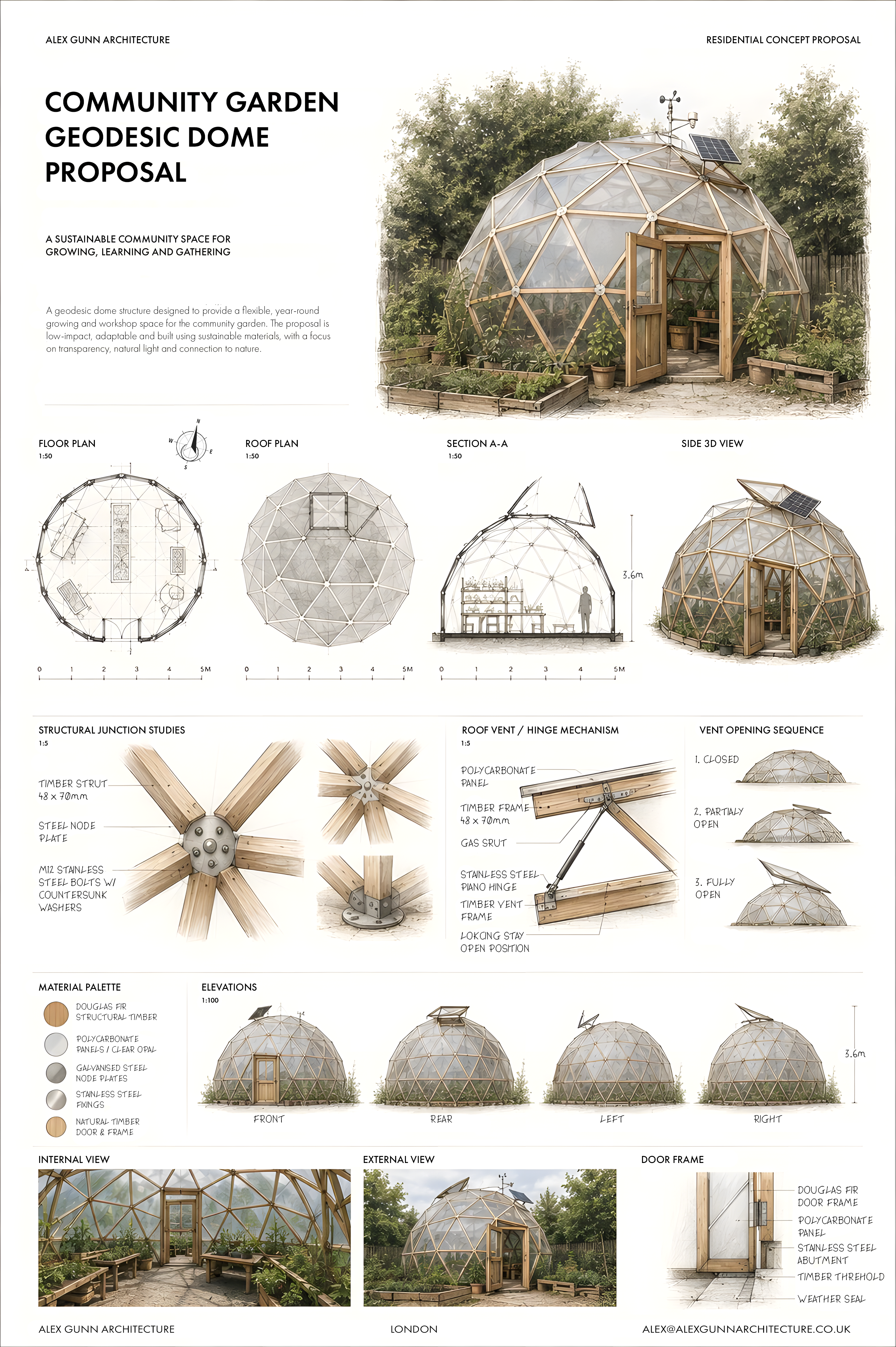 Community garden geodesic dome proposal